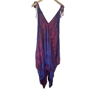 Ocean Queen Hawaii Adjustable Self Tie Straps Baggy Jumper Jumpsuit One Size